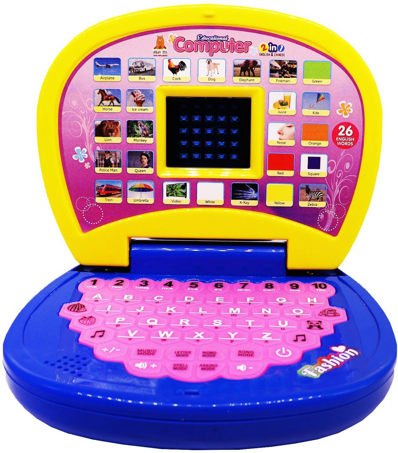 Aapaga Educational Learning laptop toy for kids | LED Display, Light, Music |Study Toys
