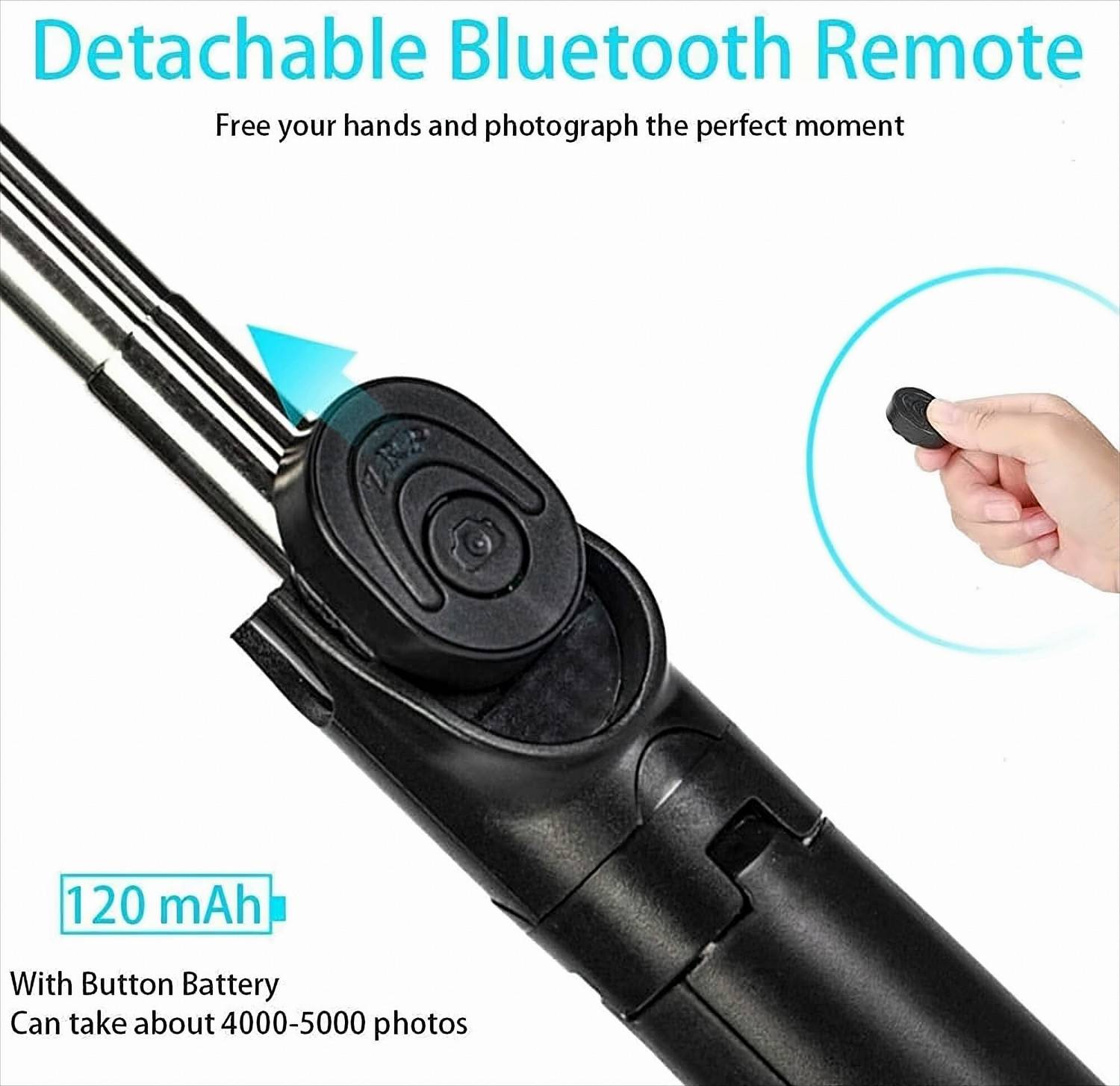 NAFA Portable Selfie Stick Tripod with Bluetooth Remote - Image 3