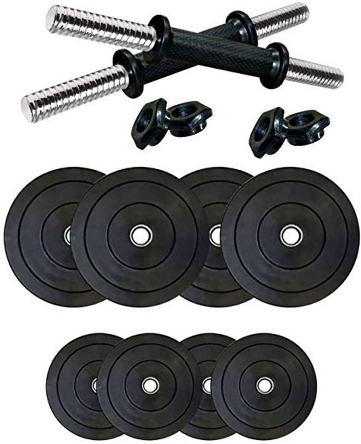 JMB 20 kg PVC Adjustable Dumbbell Set, 2.5 kg x 8 Plates at ₹847 (77% Off) – Flipkart