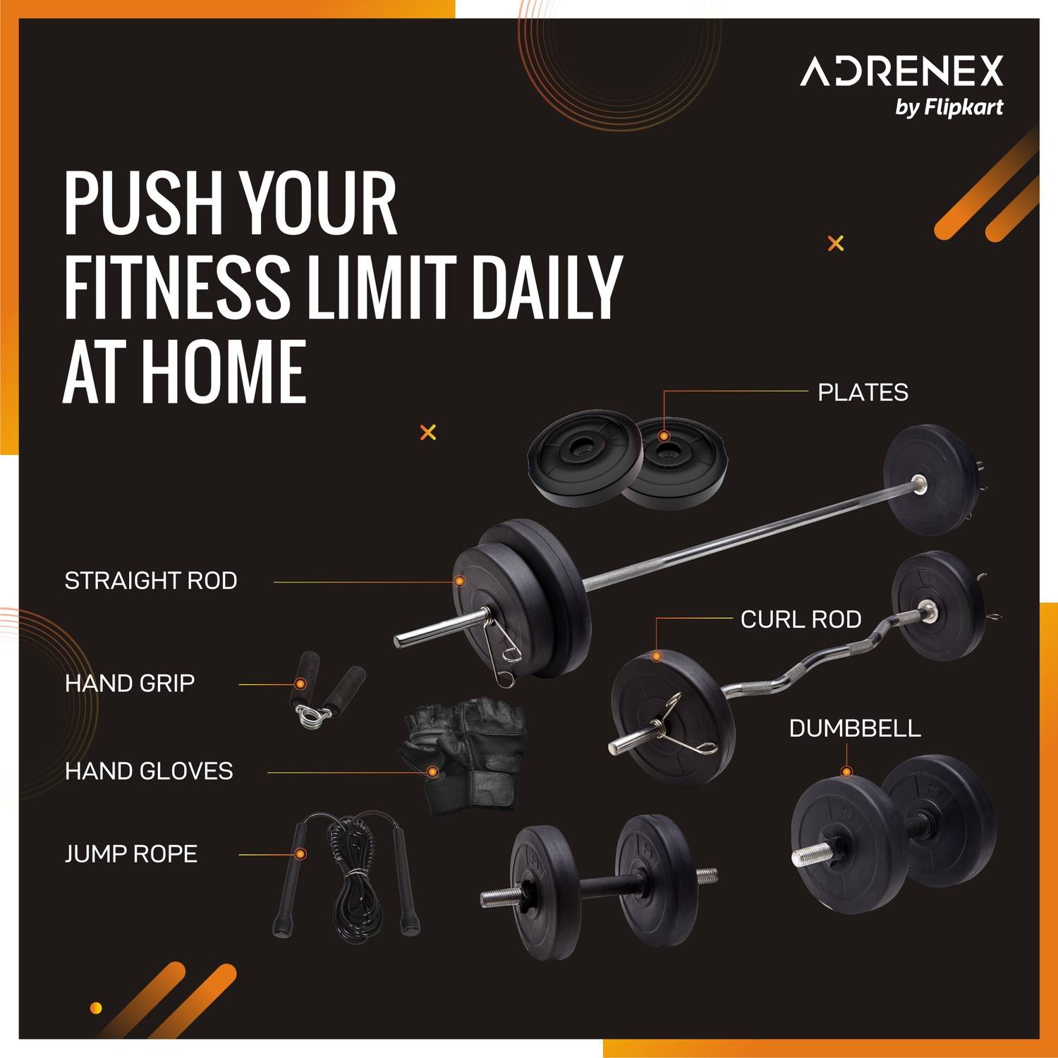Adrenex 40 kg Home Gym Combo - Image 2
