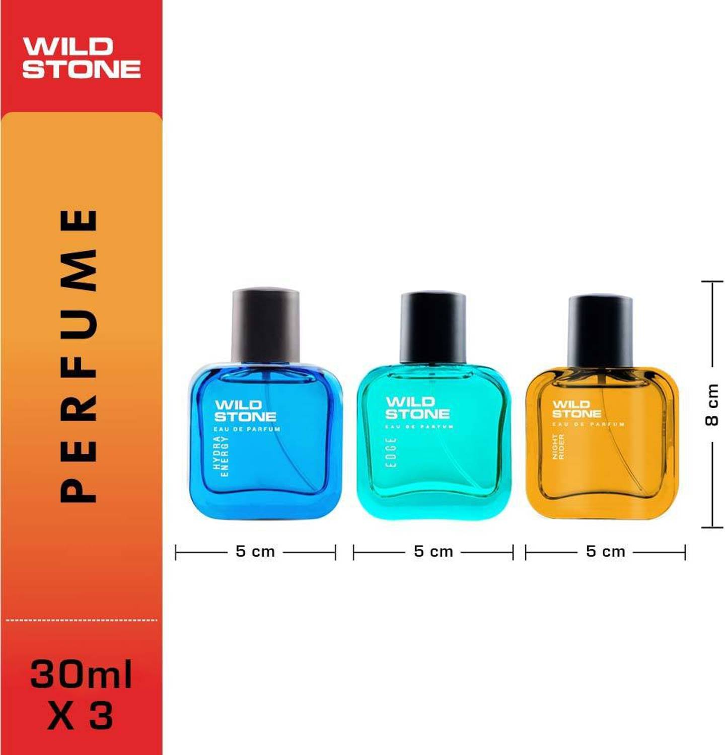 Wild Stone Edge, Hydra, Night Rider Eau de Parfum 3-Pack 90ml - Image 4