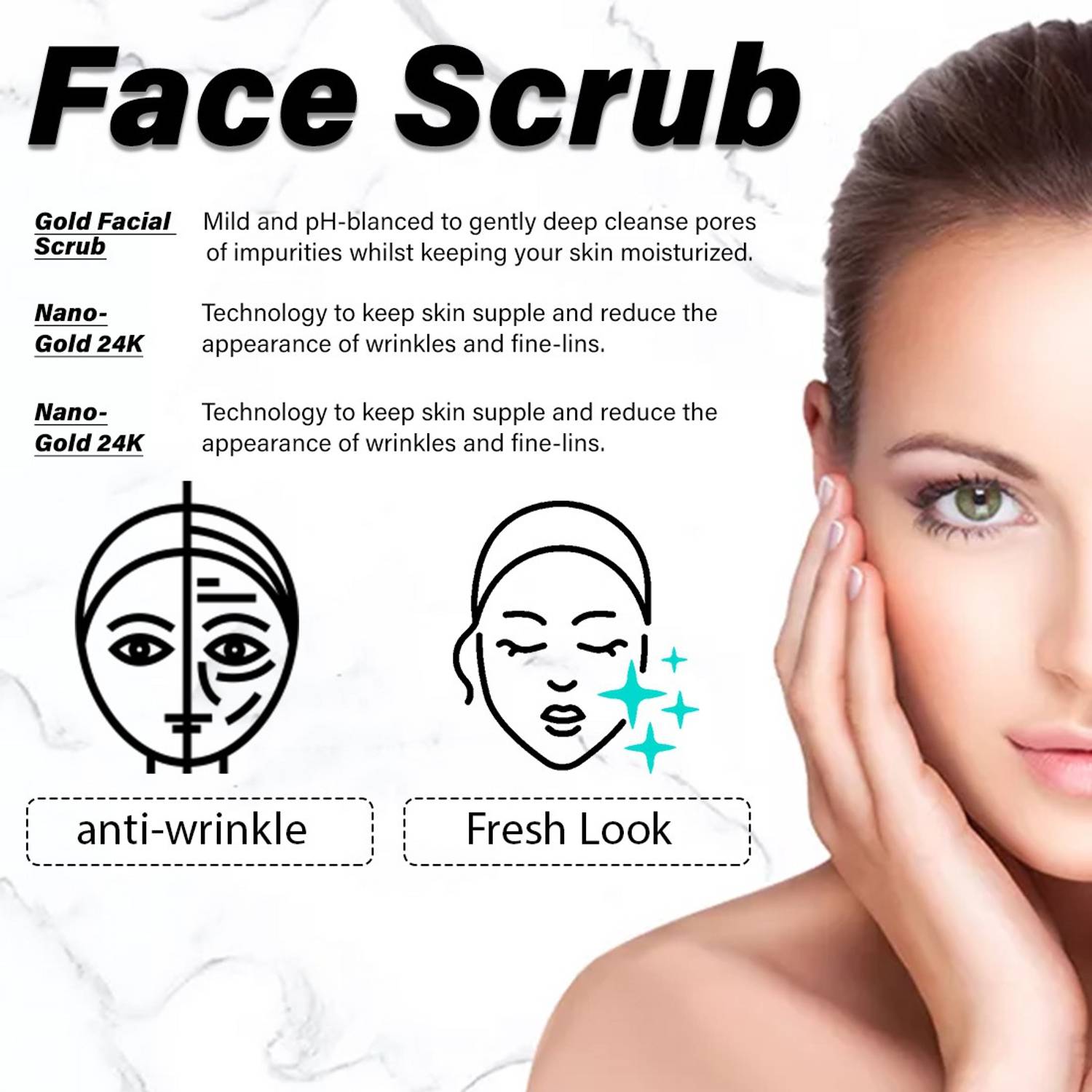 LILIUM Herbal Gold Face Scrub - Image 3