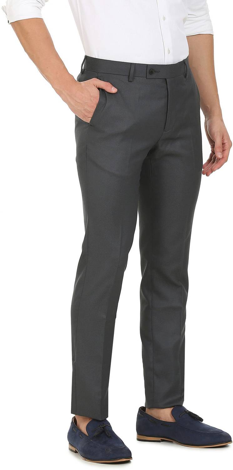 ARROW Tapered Men Grey Trousers