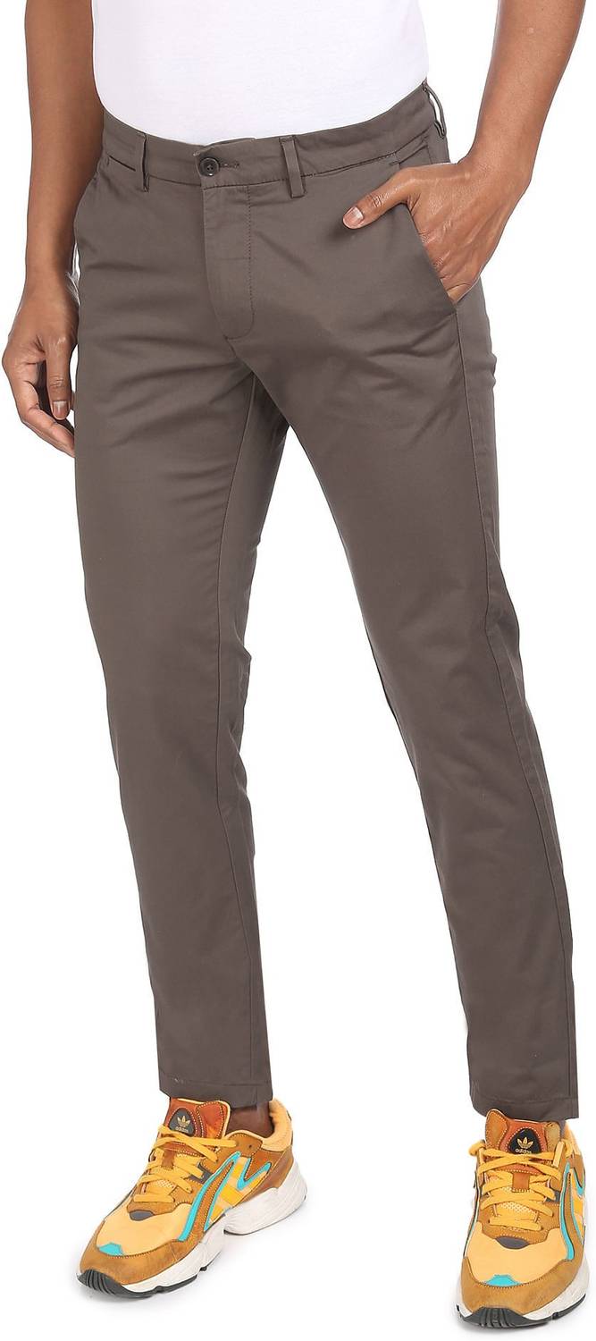 ARROW Regular Fit Men Green Trousers