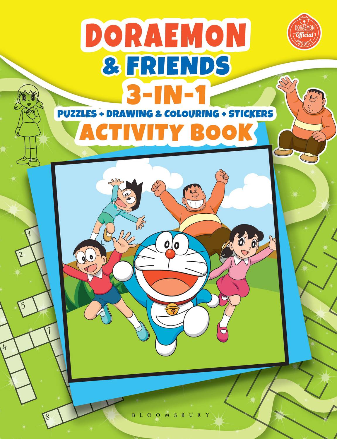 Doraemonさま③ Doraemon & Friends: 3-IN-1 Puzzle + Colour Art + Stickers Activity