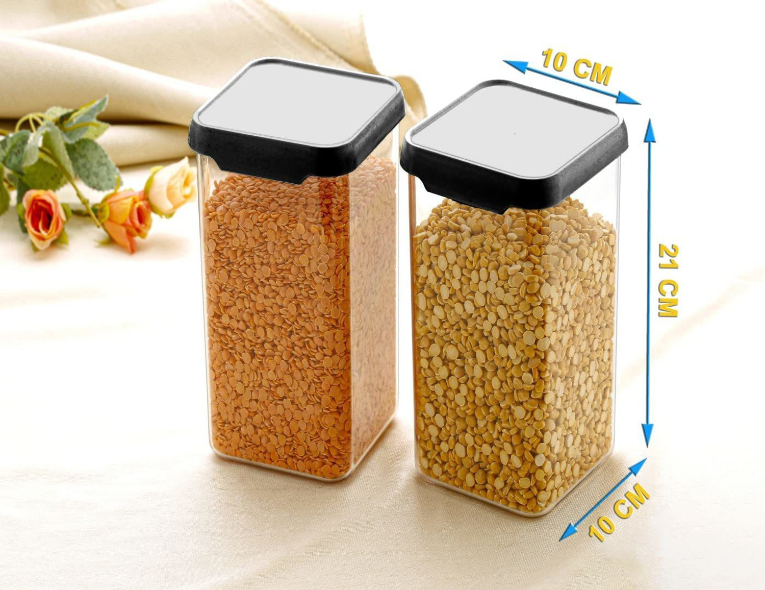 Image of Qtrix Plastic Grocery Container - 1500 ml