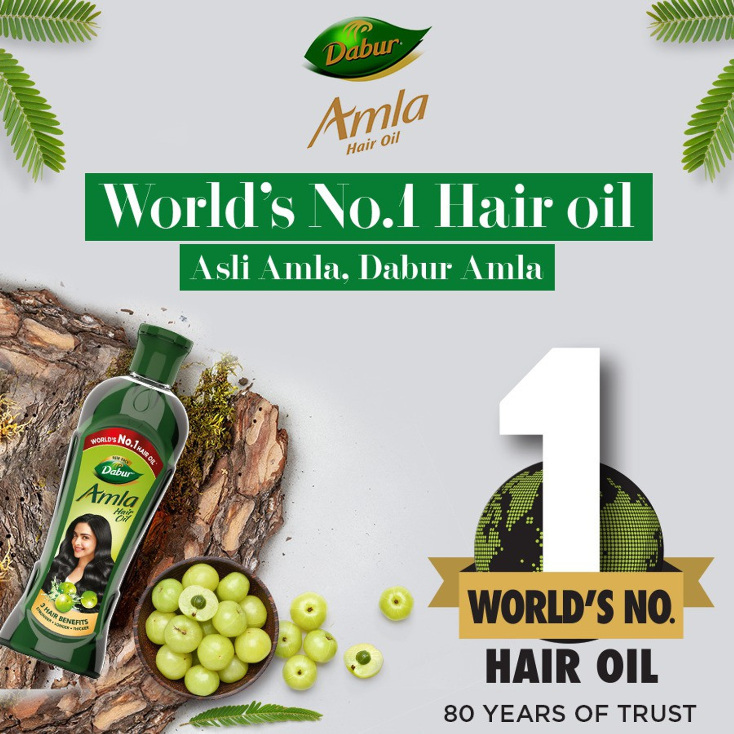 Image of Dabur For Strong, Long and Thick hair Nourishes Scalp Controls Hair Fall Hair Oil