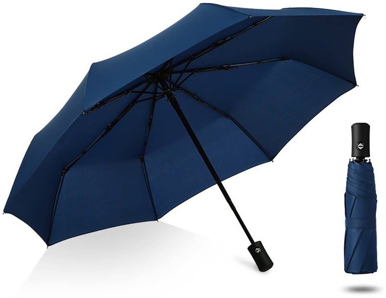 Cairoman 2 fold Auto Open Polyester Men/Women UV Protection Monsoon/Rainy & Sun Umbrella Umbrella