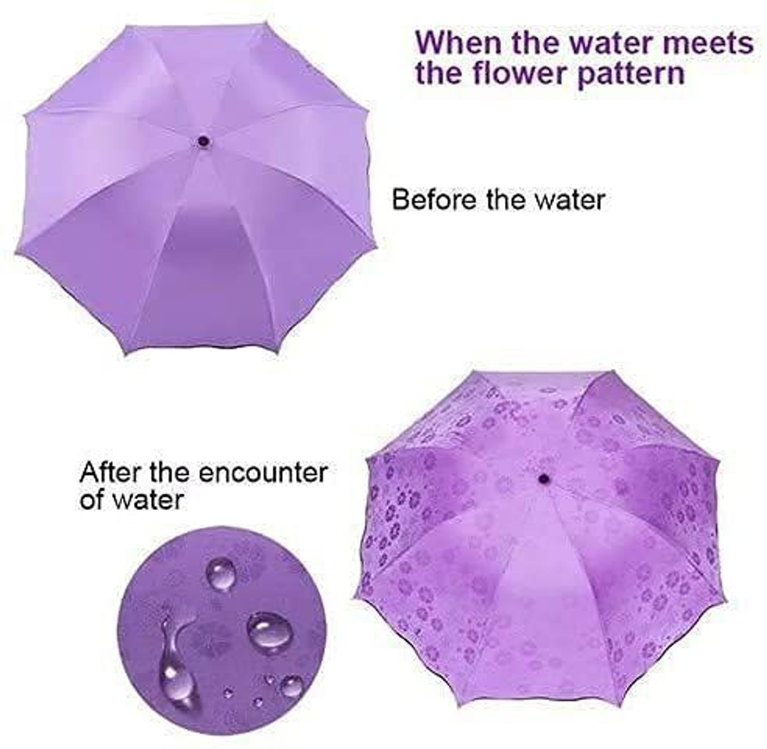 Image of GOPINATH AUTOLINK Fancy Magic Umbrella Blossoms Occur with Water for Girls Women sunlight or rain Umbrella