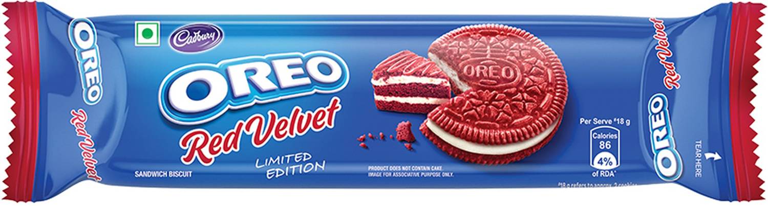 Cadbury Oreo Red Velvet Cream Sandwich Biscuit