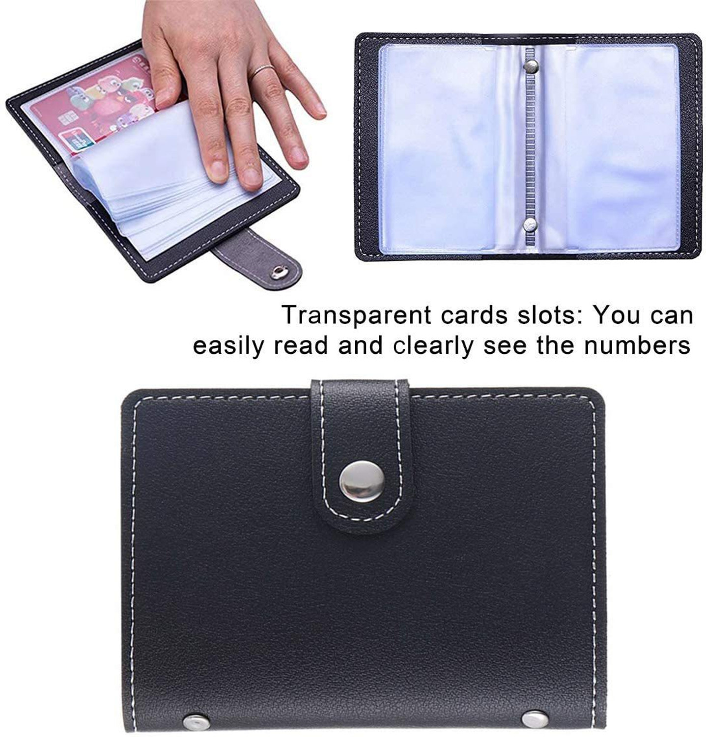 Image of StealODeal Pu Leather Business Visiting Men Women Credit /Debit 24 Card Holder