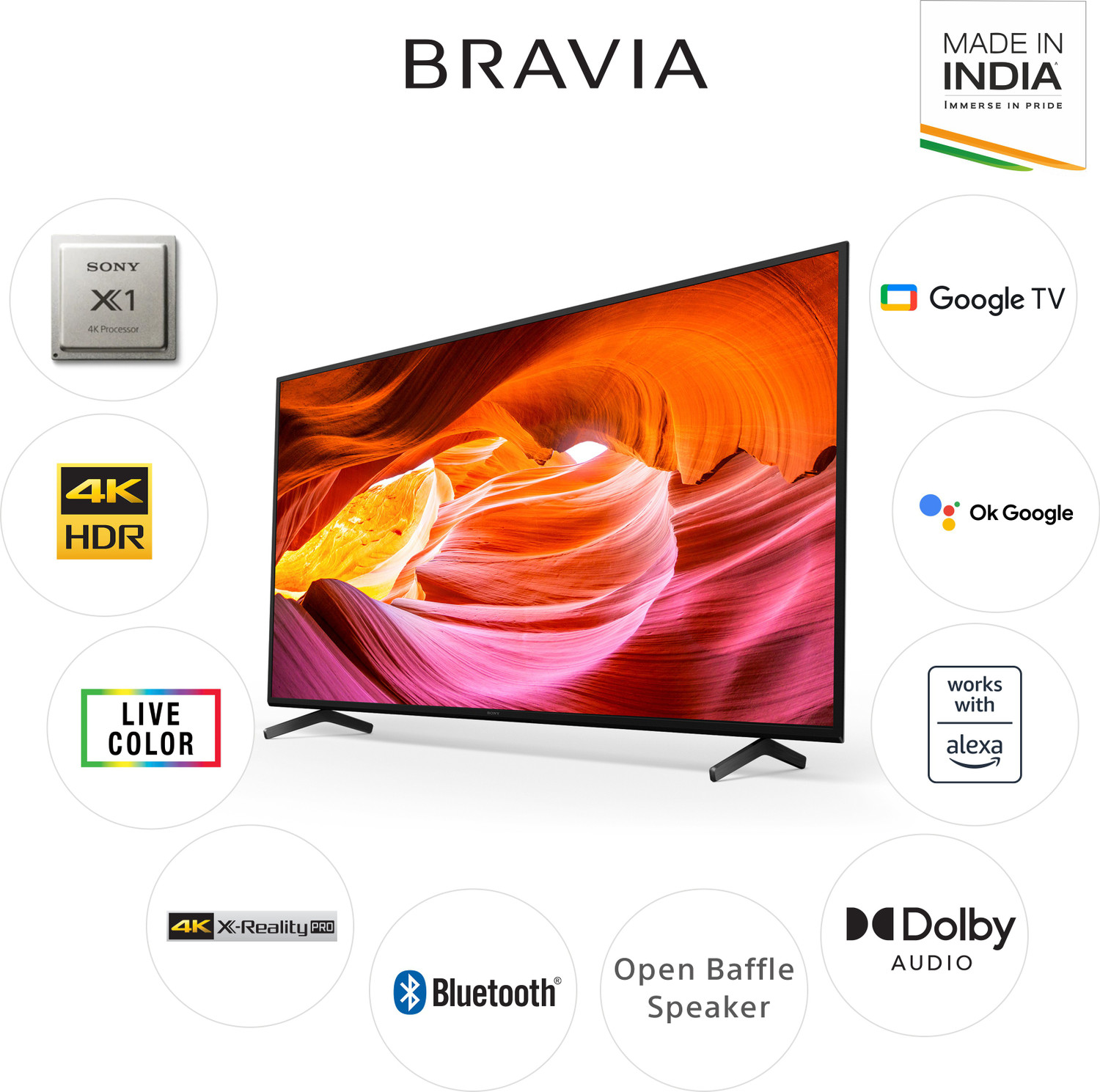 Image of SONY Bravia 163.9 cm (65 inch) Ultra HD (4K) LED Smart Google TV