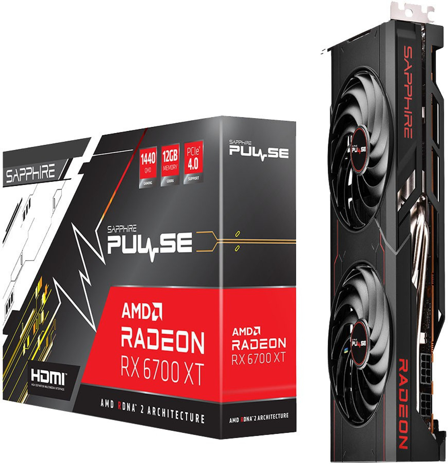 Image of AMD RX 6700 XT GDDR6 12 GB AMD Radeon Chipset 192 bit 2424 MHz Graphics Card