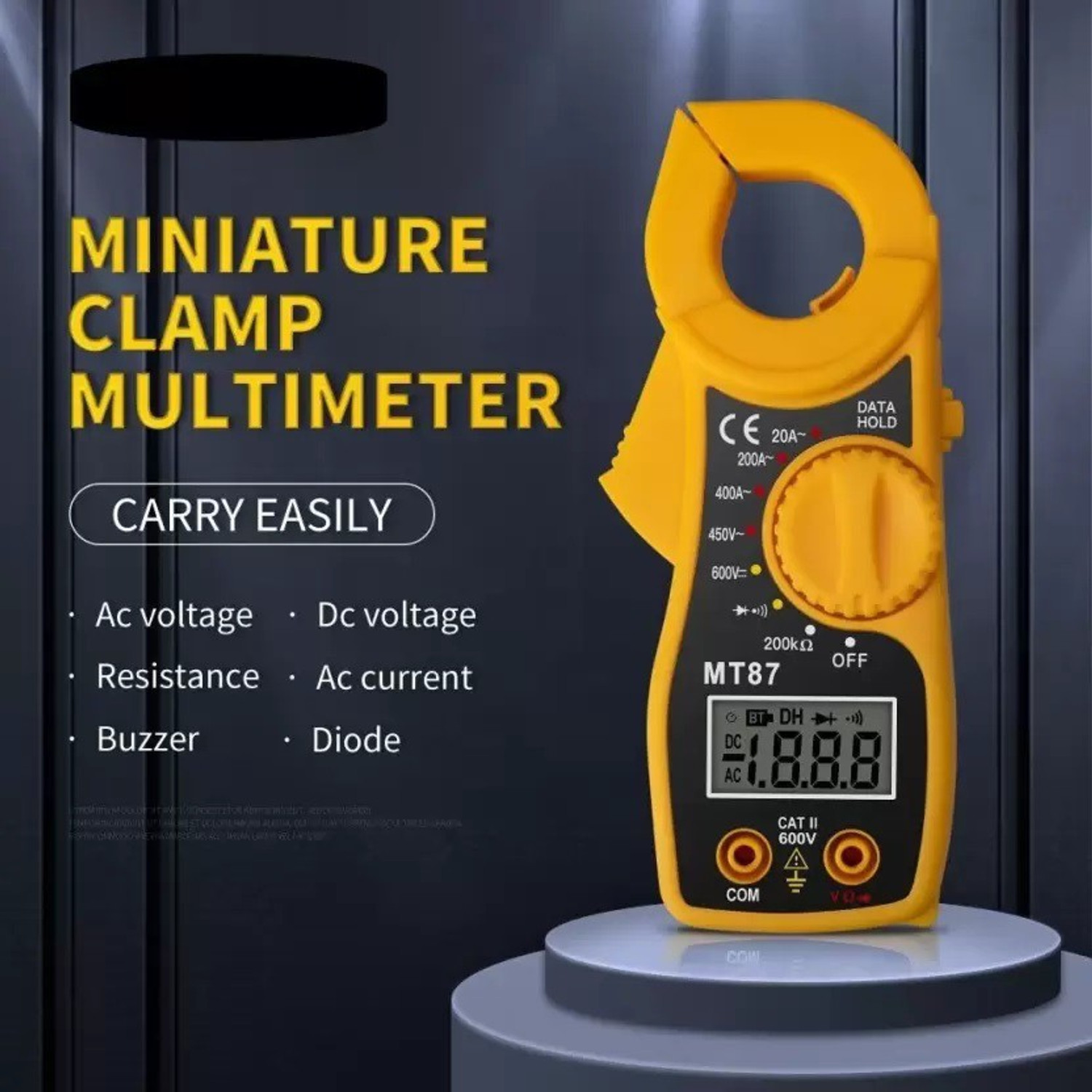 Image of SG Flash MT 87 Digital Clamp AC DC VoltmeterLCD Meter Digital Multi Tester Digital Multimeter