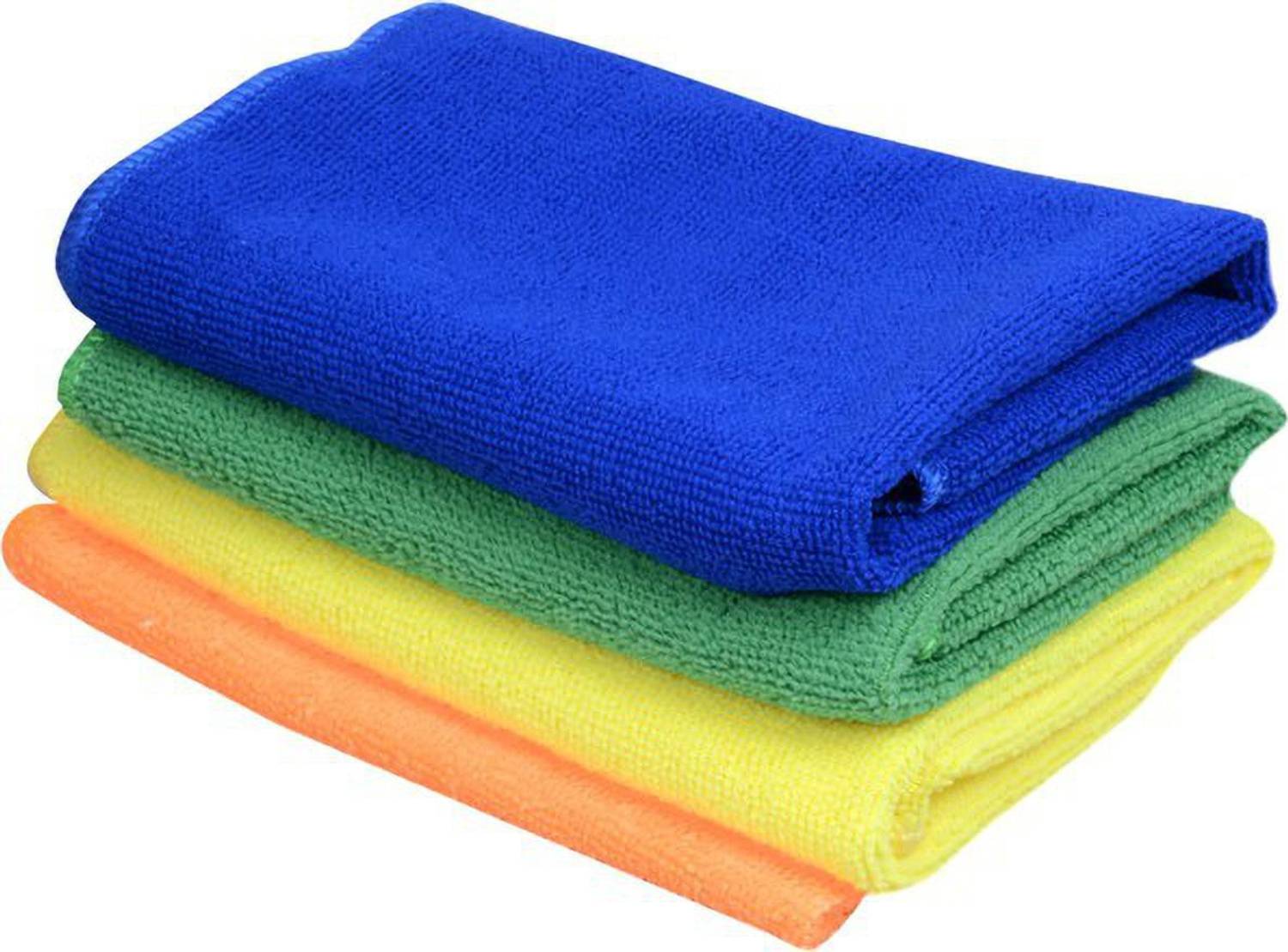 Aknot Microfiber Kitchen Towels 450 GSM (Set of 4 pcs Multicoloured) White Cloth Napkins