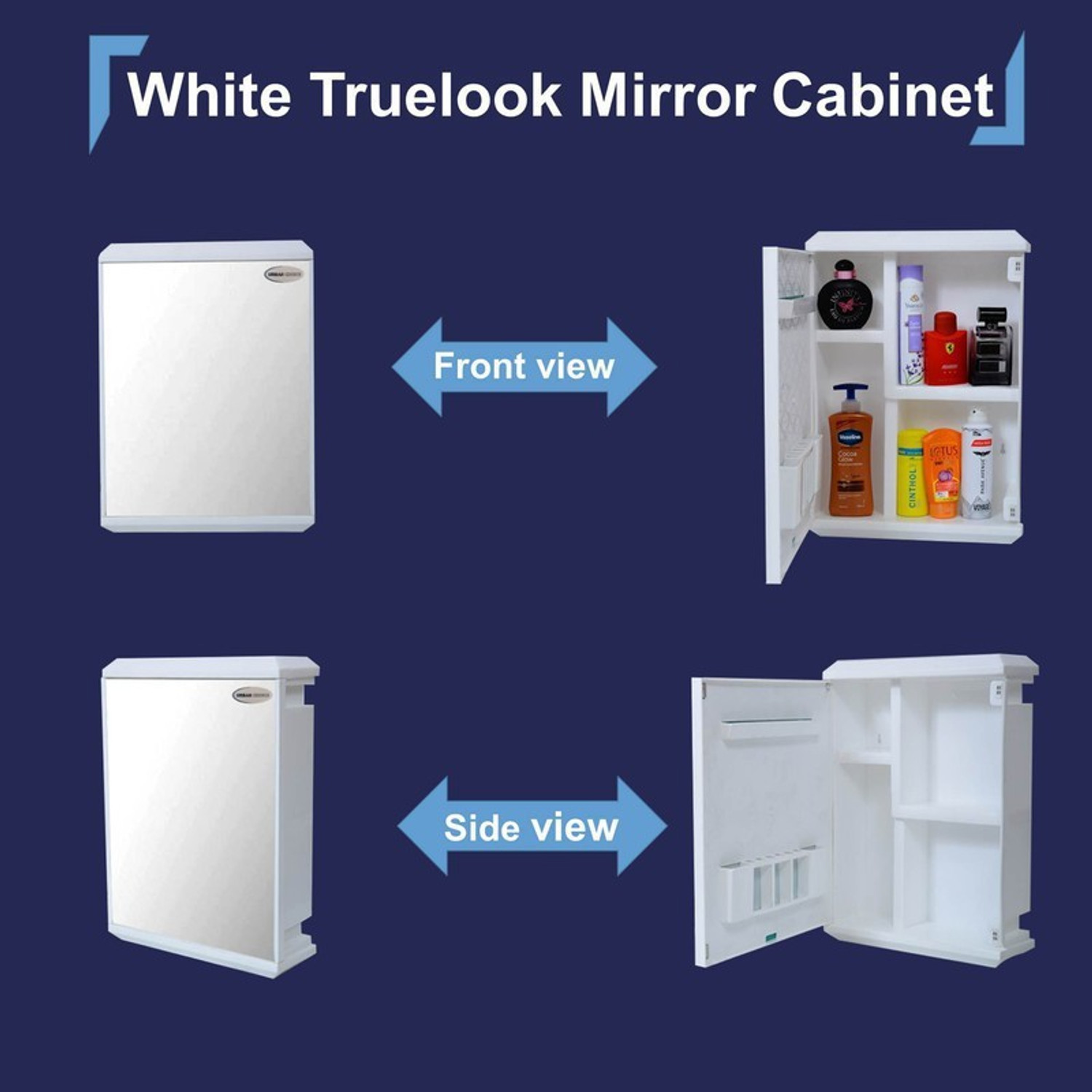 Image of URBAN CHOICE TrueLook Bathroom Accessories Organizer With Bathroom Mirror