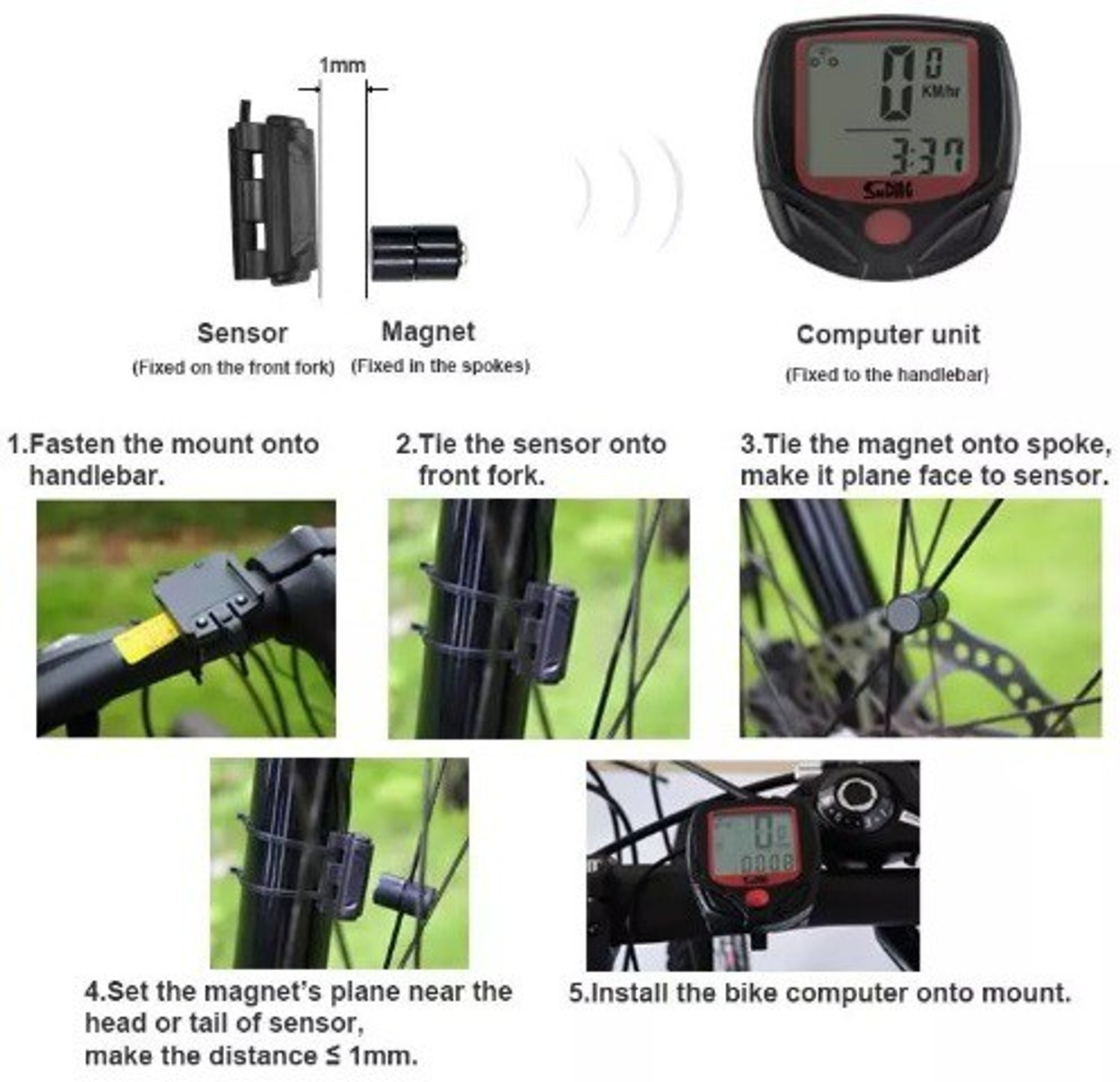 Image of Wifton Bike Computer Light Mode Touch Wired Bicycle Computer Cycling Speedometer-X26 Wired Cyclocomputer