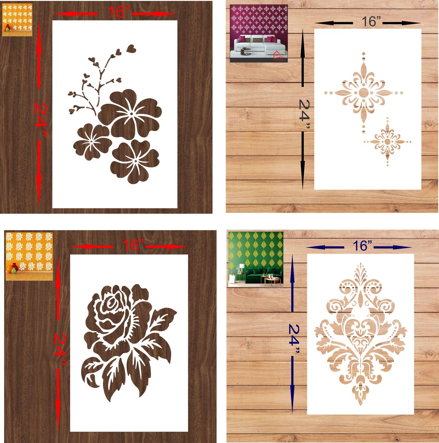 PRIYANKADECOR WALL PAINTING FOR (Size:- 16X24 Inch Theme- ( 2011) Modern Pattern Design Suitable For Kids Room, Home Entrance, Office & Pooja Room Decoration Stencil