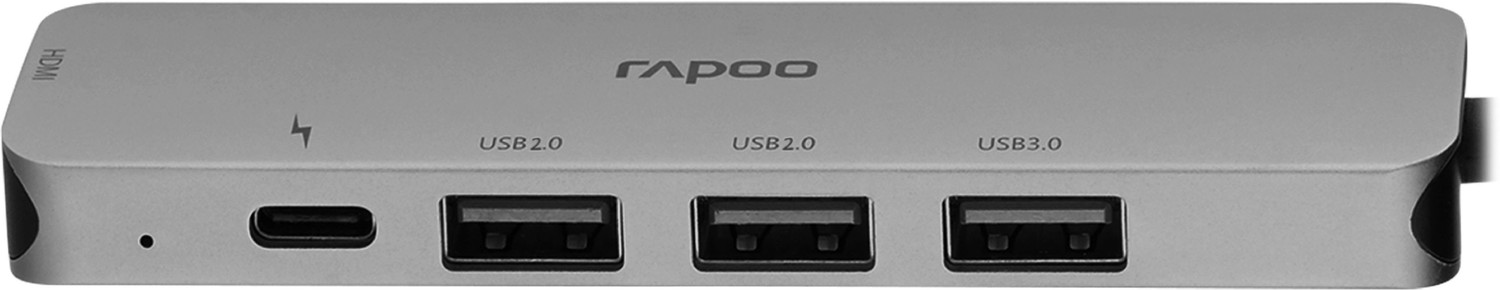 Image of RAPOO XD100C-PD Charging,5Gbps Data transfer,4K HDMI,3USB A Port- 5 in 1- C Type XD100C USB Hub