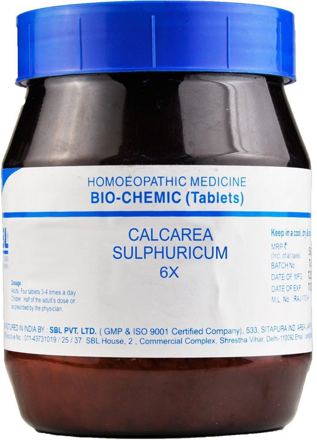 Image of SBL Calcarea Sulphurica 6X Tablets