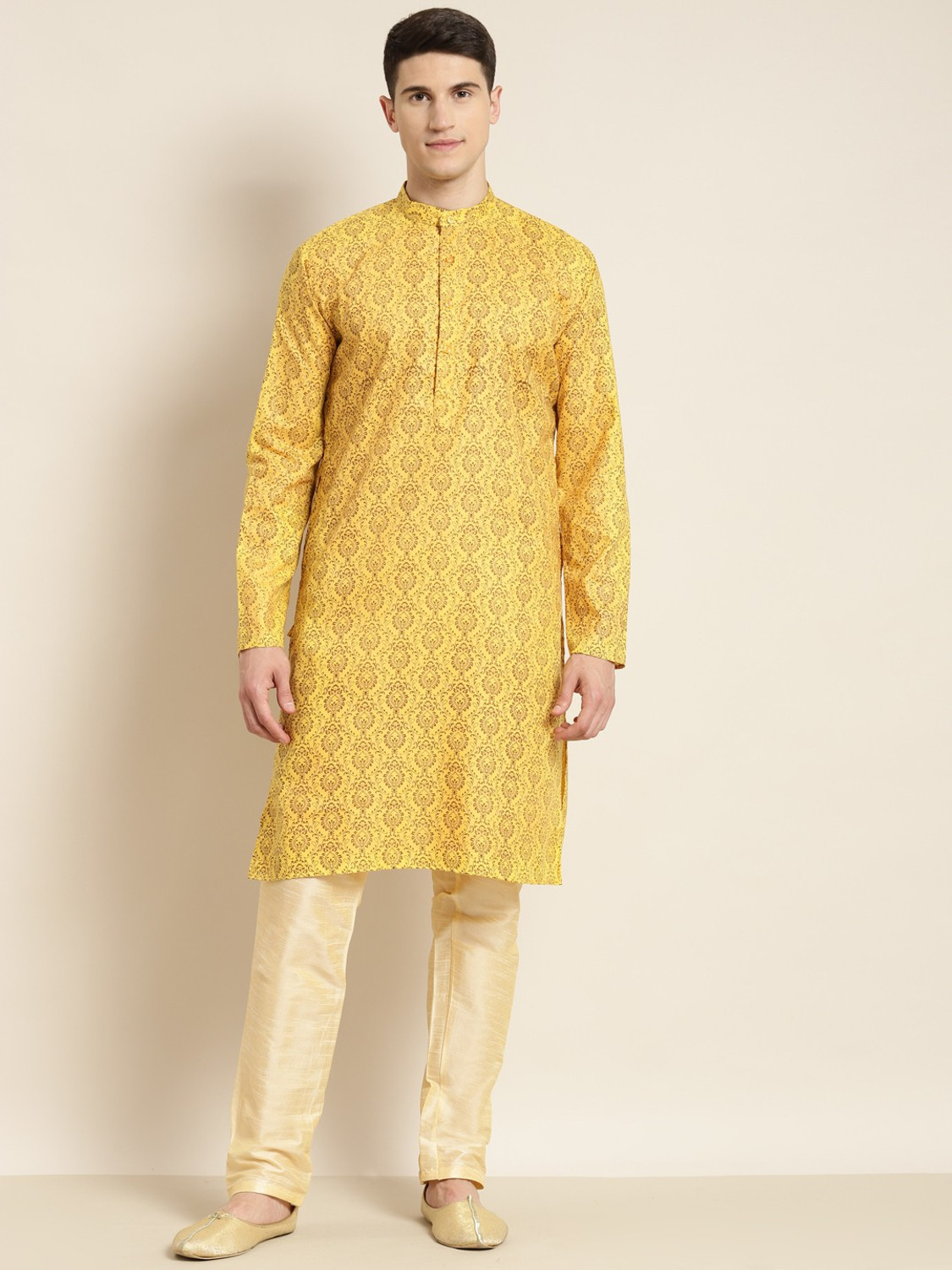 Image of SOJANYA Men Printed Straight Kurta