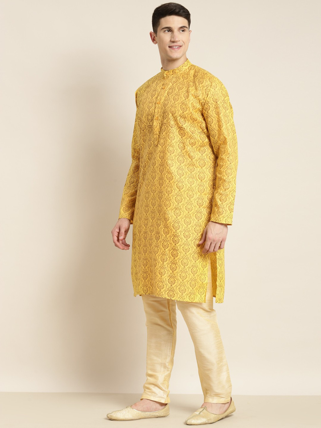 Image of SOJANYA Men Printed Straight Kurta