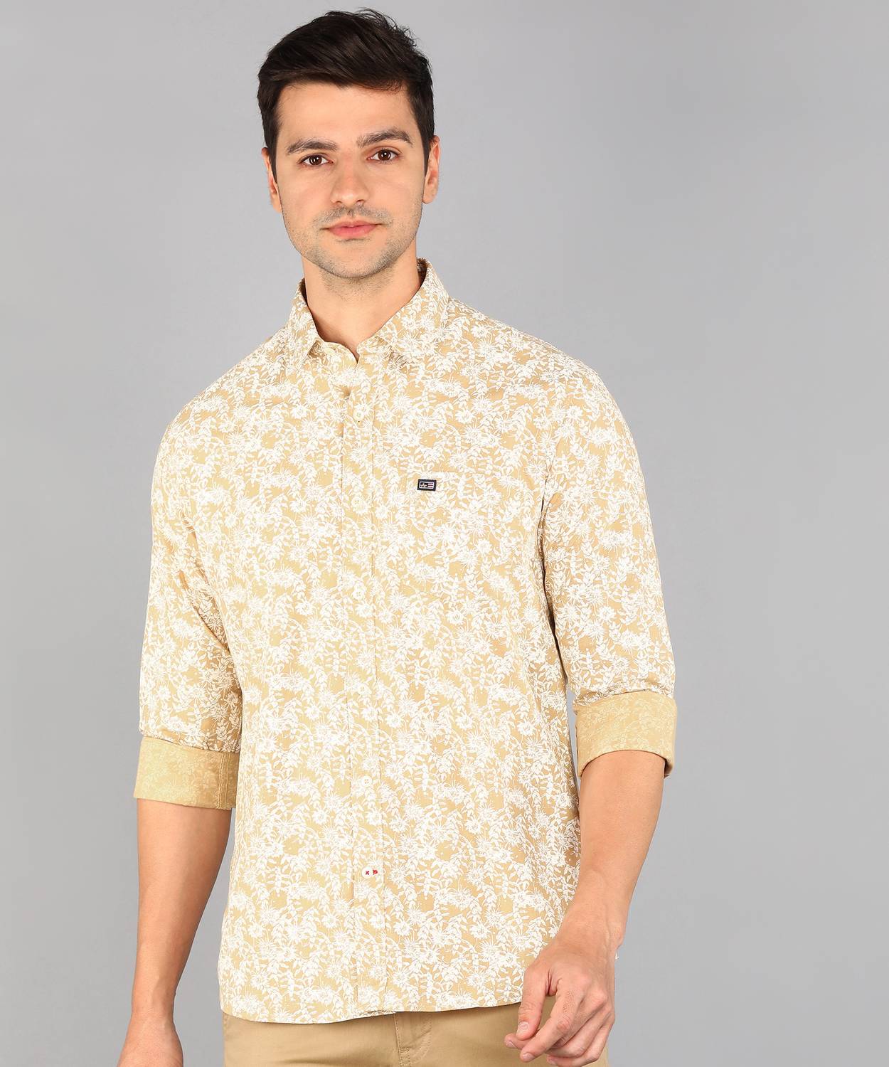Arrow Sport Men Printed Casual Pink Shirt