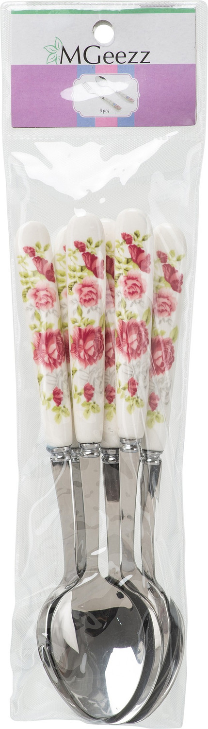 Image of MGeezz Stainless Steel, Ceramic Table Spoon Set