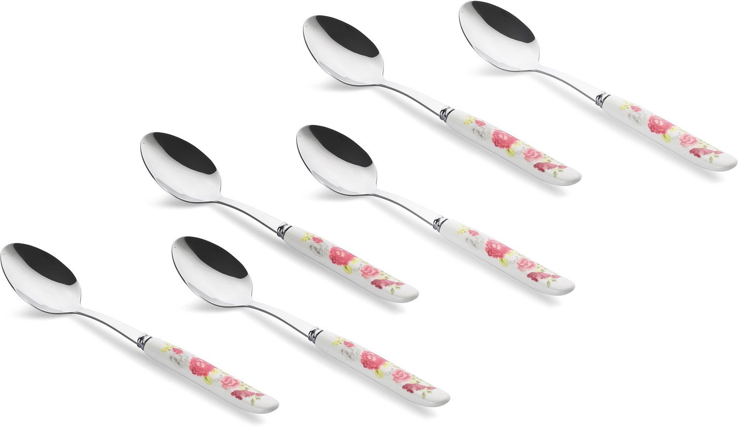 Image of MGeezz Stainless Steel, Ceramic Table Spoon Set