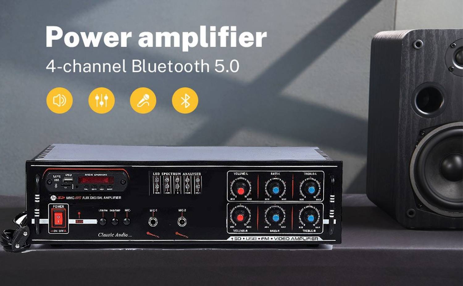 TECH-LOBBY TR-4-8787 150W AV Power Amplifier - Image 3