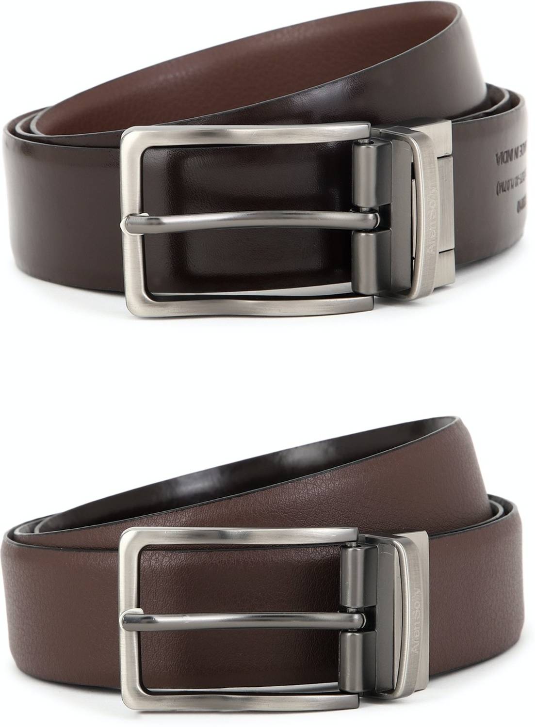 Allen Solly Men Formal Brown Genuine Leather Reversible Belt