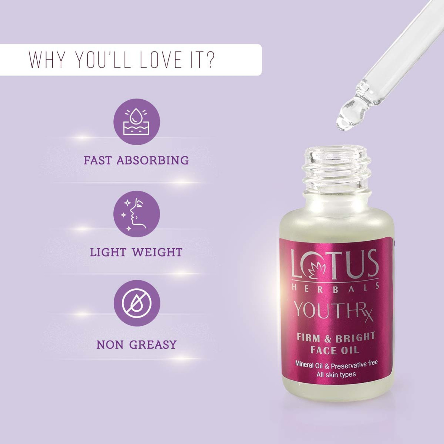Image of LOTUS HERBALS YouthRx Firm & Bright Face Oil