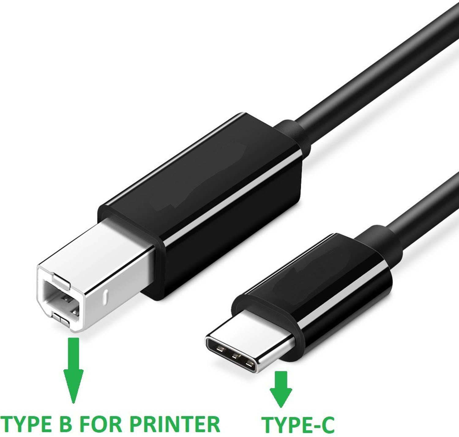 99Gems TYPE-C TO TYPE-B 2.0 PRINTER CABLE Compatible for Brother, HP, Canon, Lexmark, Epson, Dell, Xerox, Samsung etc and Piano, DAC Wire Connector