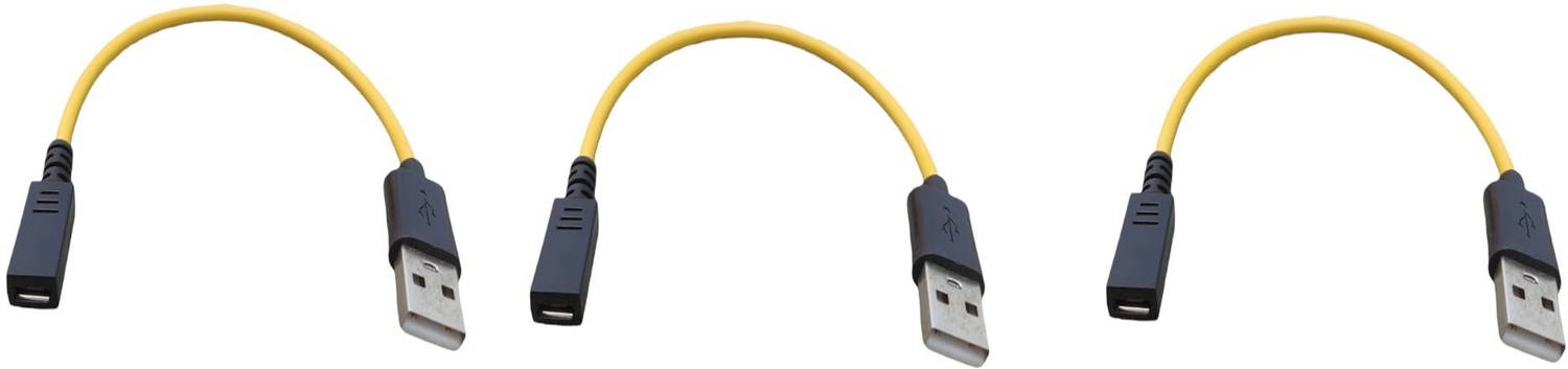 BIGGEAR Micro USB Cable 2 A 0.2 m 3Pcs e2/e3 Fingerprint Scanner Micro USB Female to Male Cable for OTG Morpho