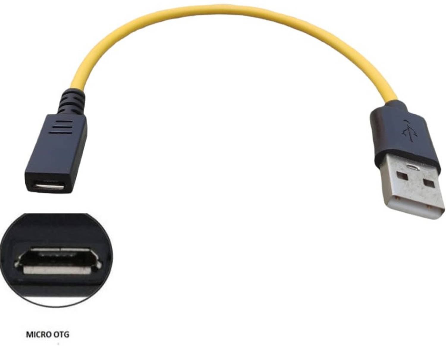 BIGGEAR Micro USB Cable 2 A 0.2 m 1Pc e2/e3 Fingerprint Scanner Micro USB Female to Male Cable for OTG Morpho