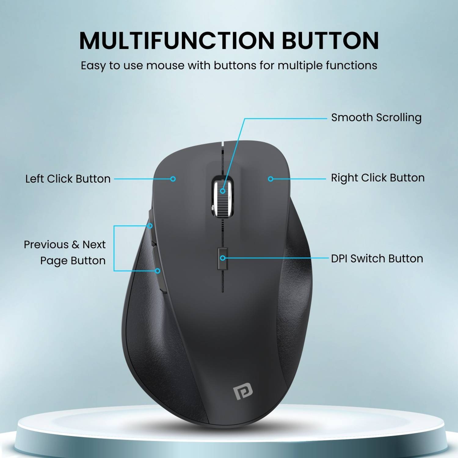Portronics Toad 24 Ambidextrous Optical Mouse - Image 5