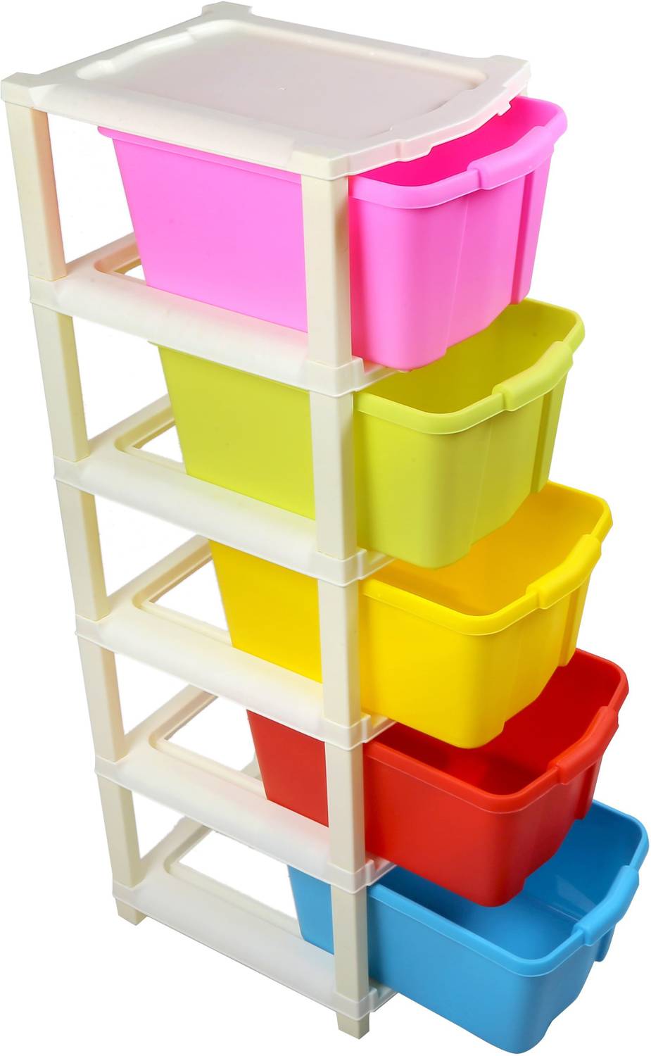 3D METRO SUPER STORE 5 Compartments Plastic Modular Drawer