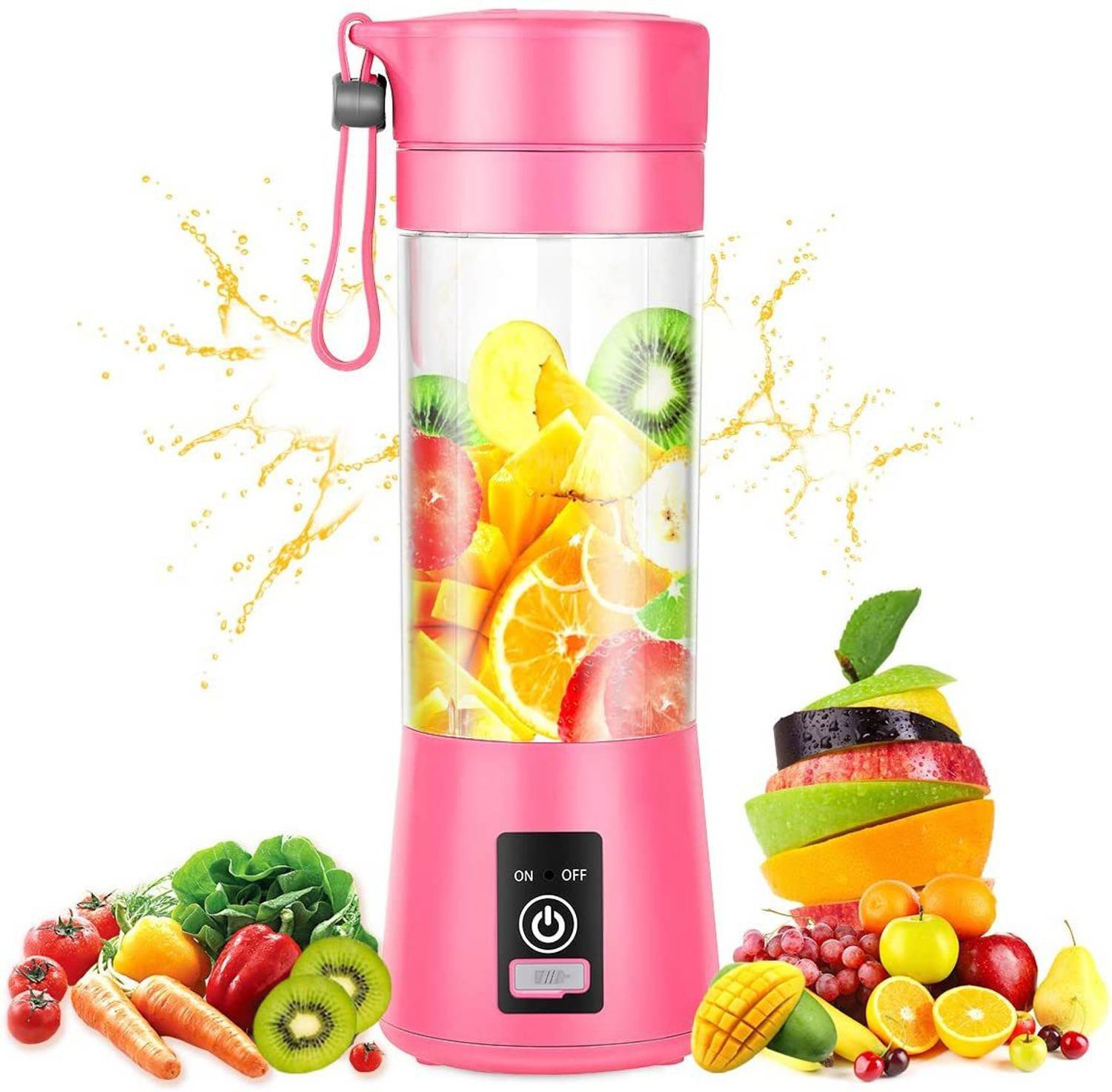 buddies cart USB Rechargeable Fruit Juice Extractor and Mixer for Home Office Outdoor 200 W Juicer Mixer Grinder