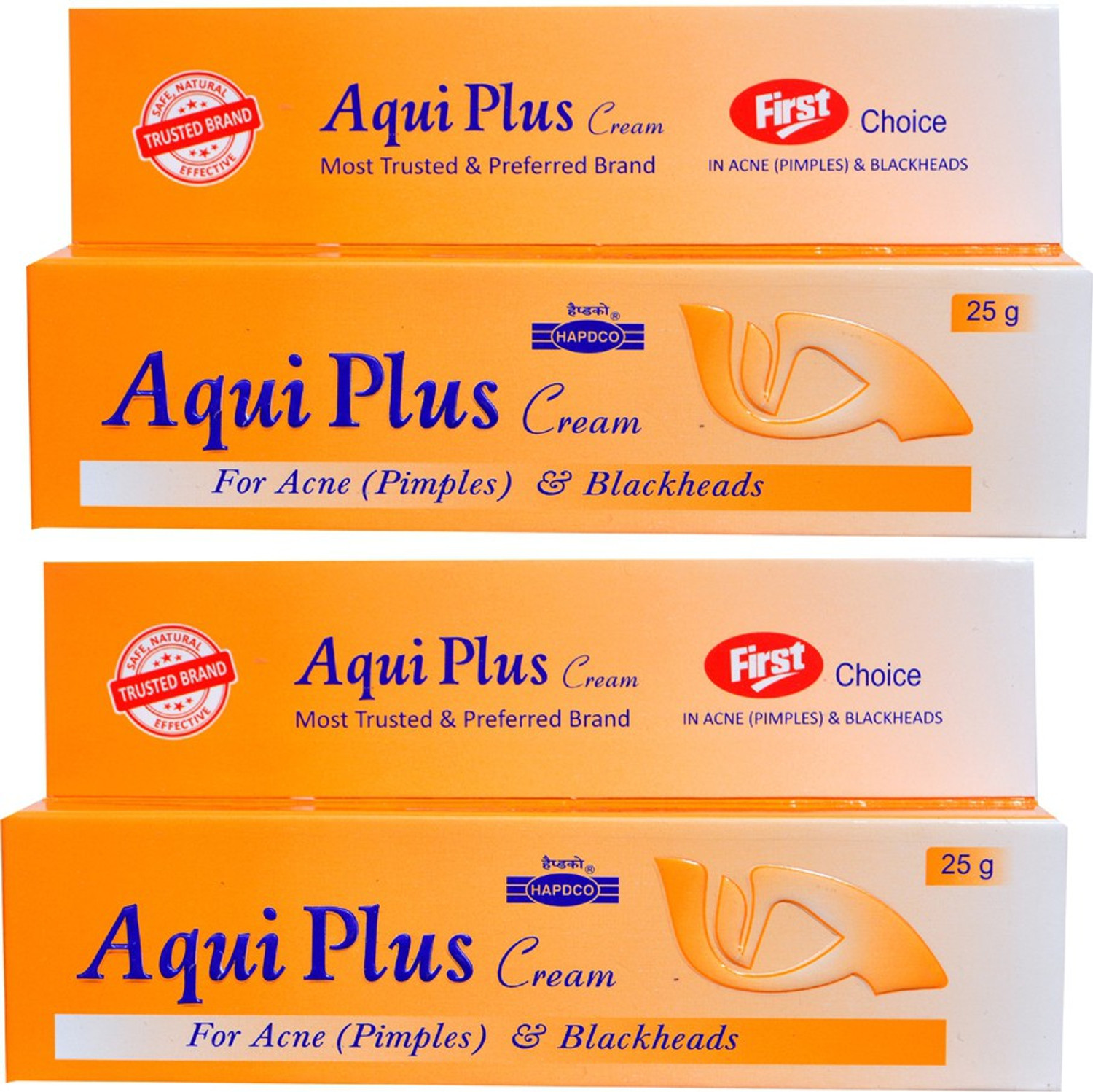 Image of HAPDCO AQUI PLUS CREAM FOR ACNE,PIMPLES & BLACKHEADS 25 G-PACK OF 2