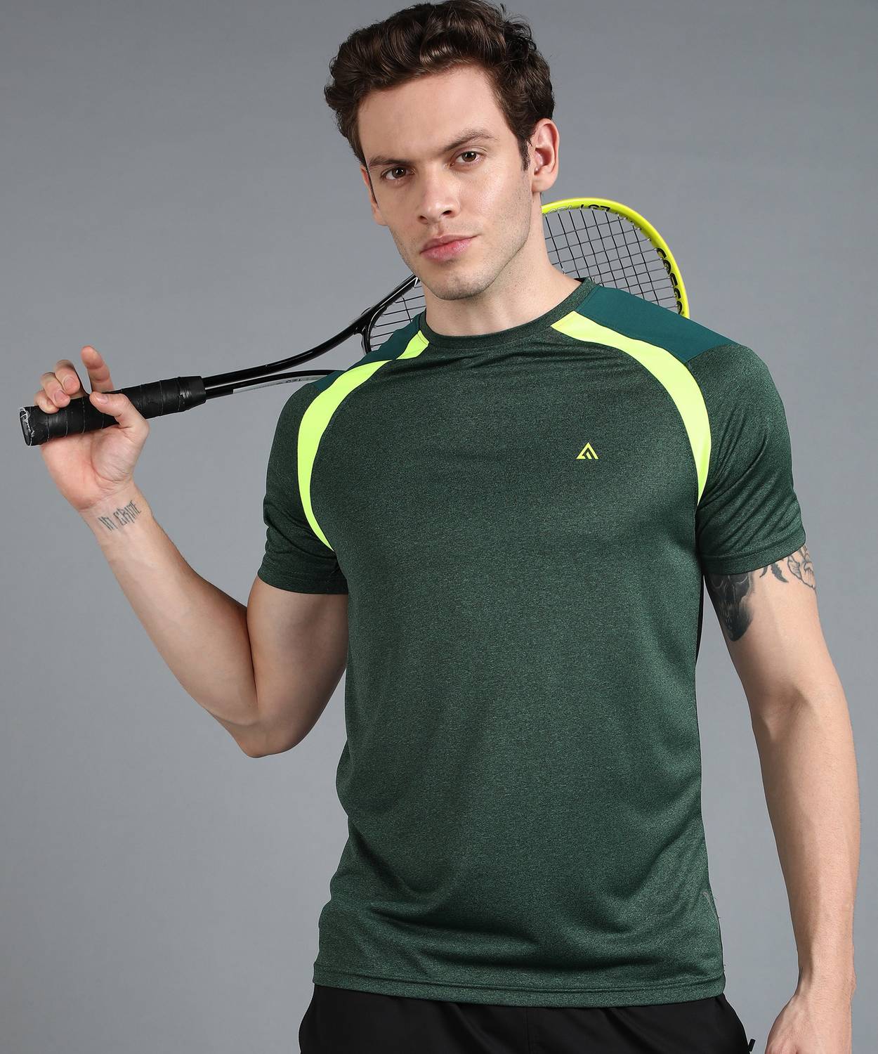 Adrenex Colorblock Men Round Neck Multicolor T-Shirt