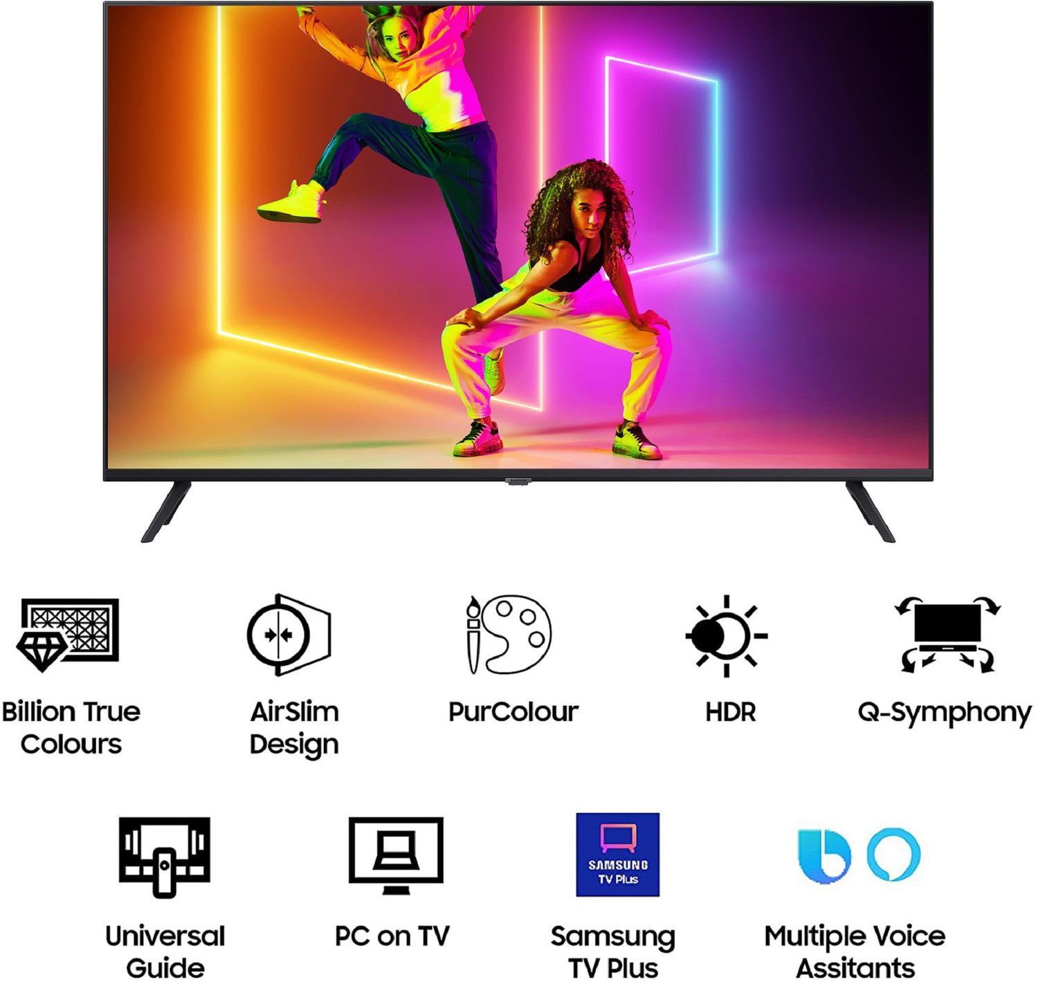 Image of Samsung AUE70 138 cm (55 inch) Ultra HD (4K) LED Smart Tizen TV with Voice Search