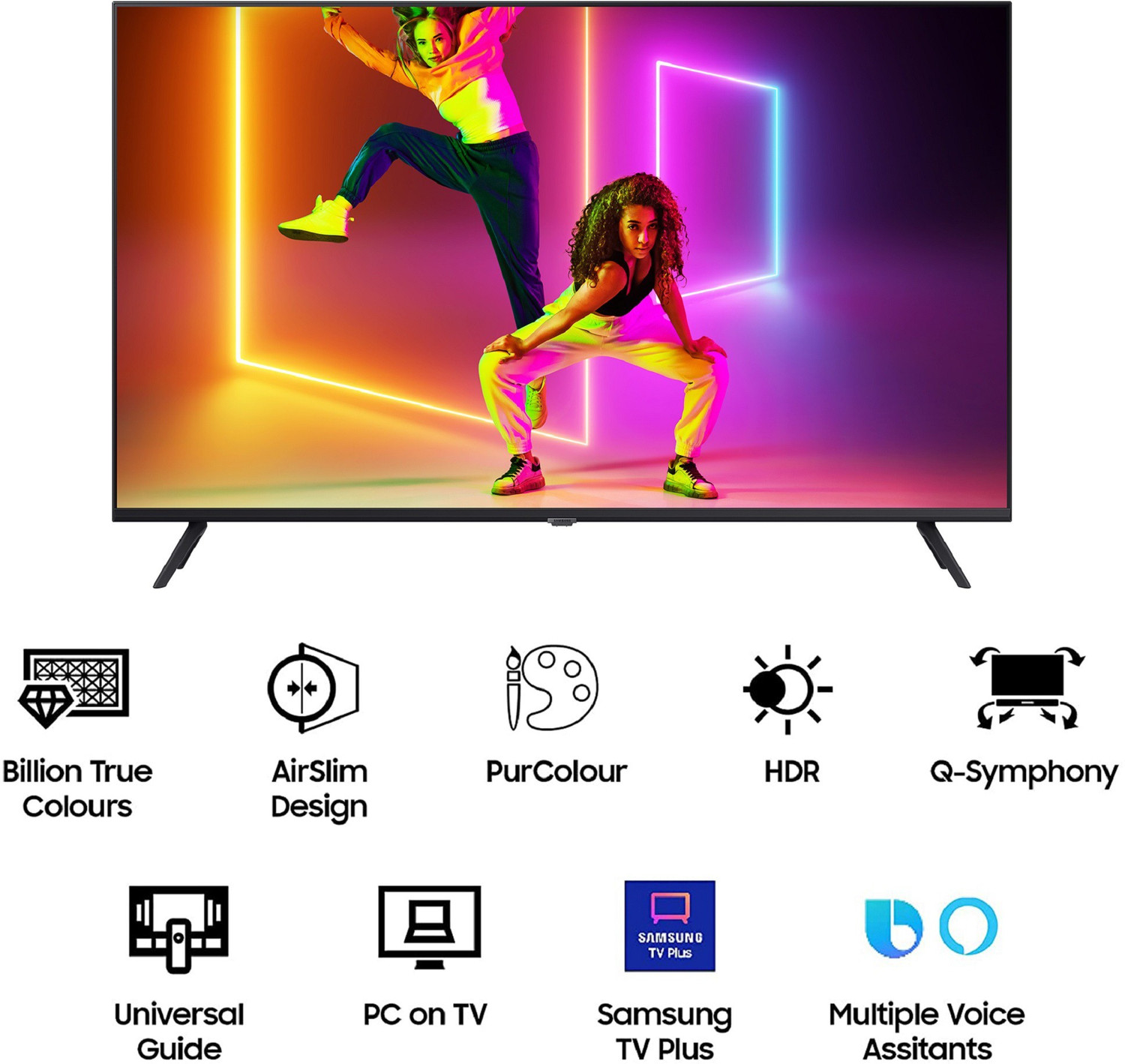 Image of Samsung AUE70 108 cm (43 inch) Ultra HD (4K) LED Smart Tizen TV with Voice Search
