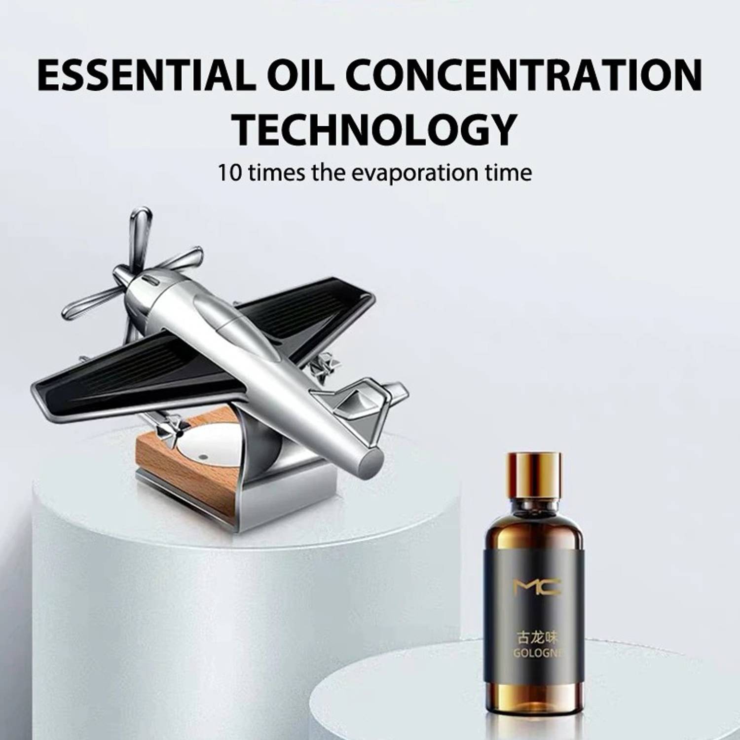 ASRYD Oceanic Car Freshener Aroma Oil CAR SOLAR AIR FRESHENER AIRPLANE SILVER