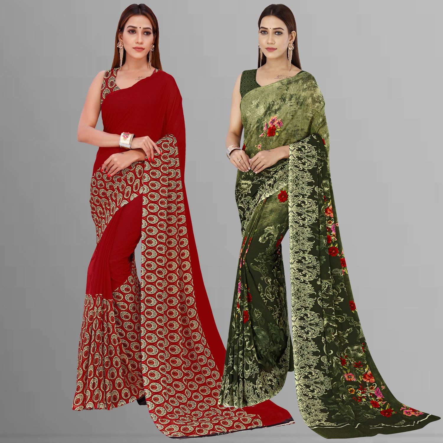 Anand Sarees Printed Bollywood Georgette Saree