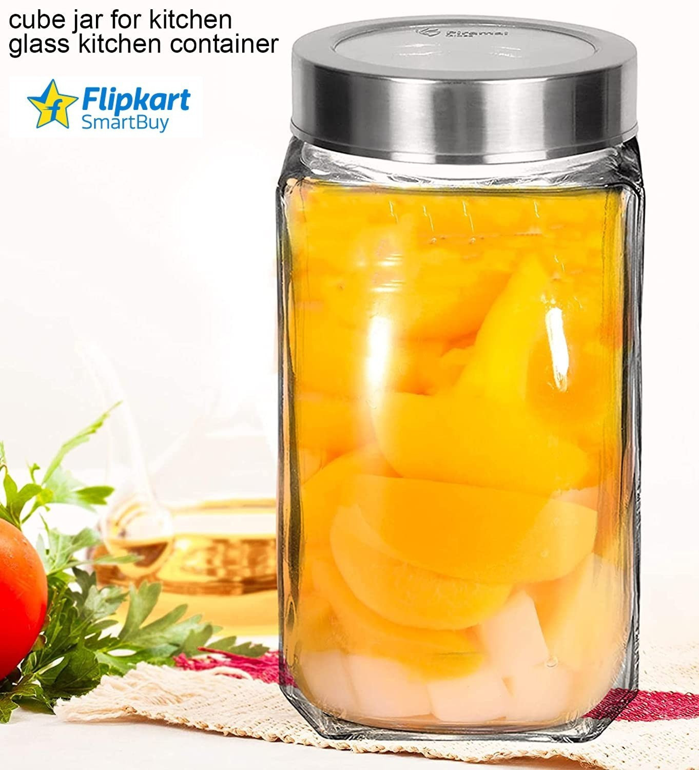 Image of Flipkart SmartBuy Glass Cookie Jar - 1000 ml