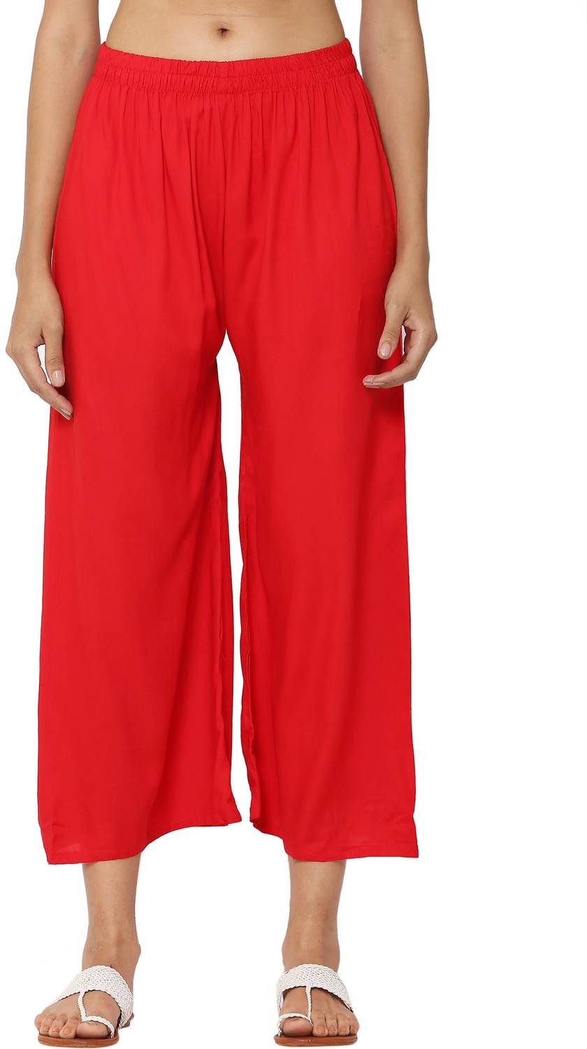Aasma Creatives Regular Fit Women Red Trousers