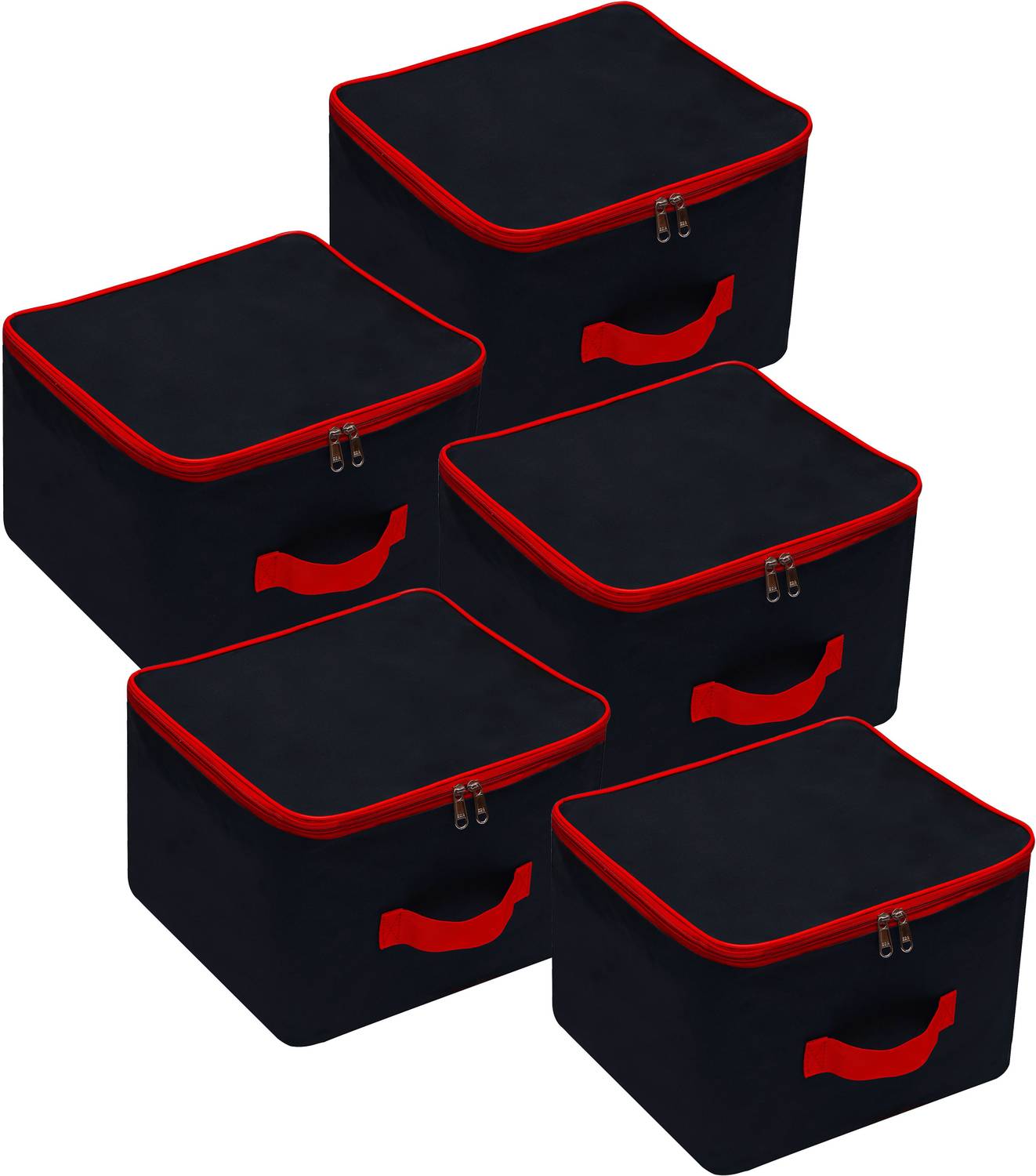 Billiondesigner Presents Presents Nylon Wardrobe Bag Underbed Moisture Proof Cloth Storage Organizer FW480_BLACK-RED_PK005