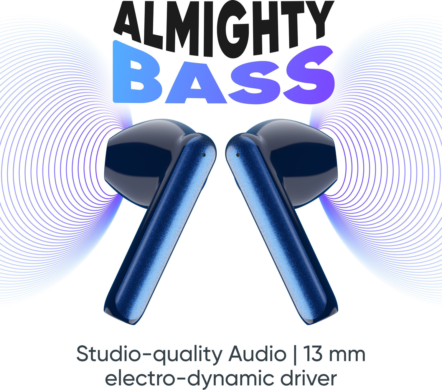 Image of Mivi DuoPods F40 with 50 Hrs Playtime I13mm Drivers|Made in India| Deep Bass Bluetooth Gaming