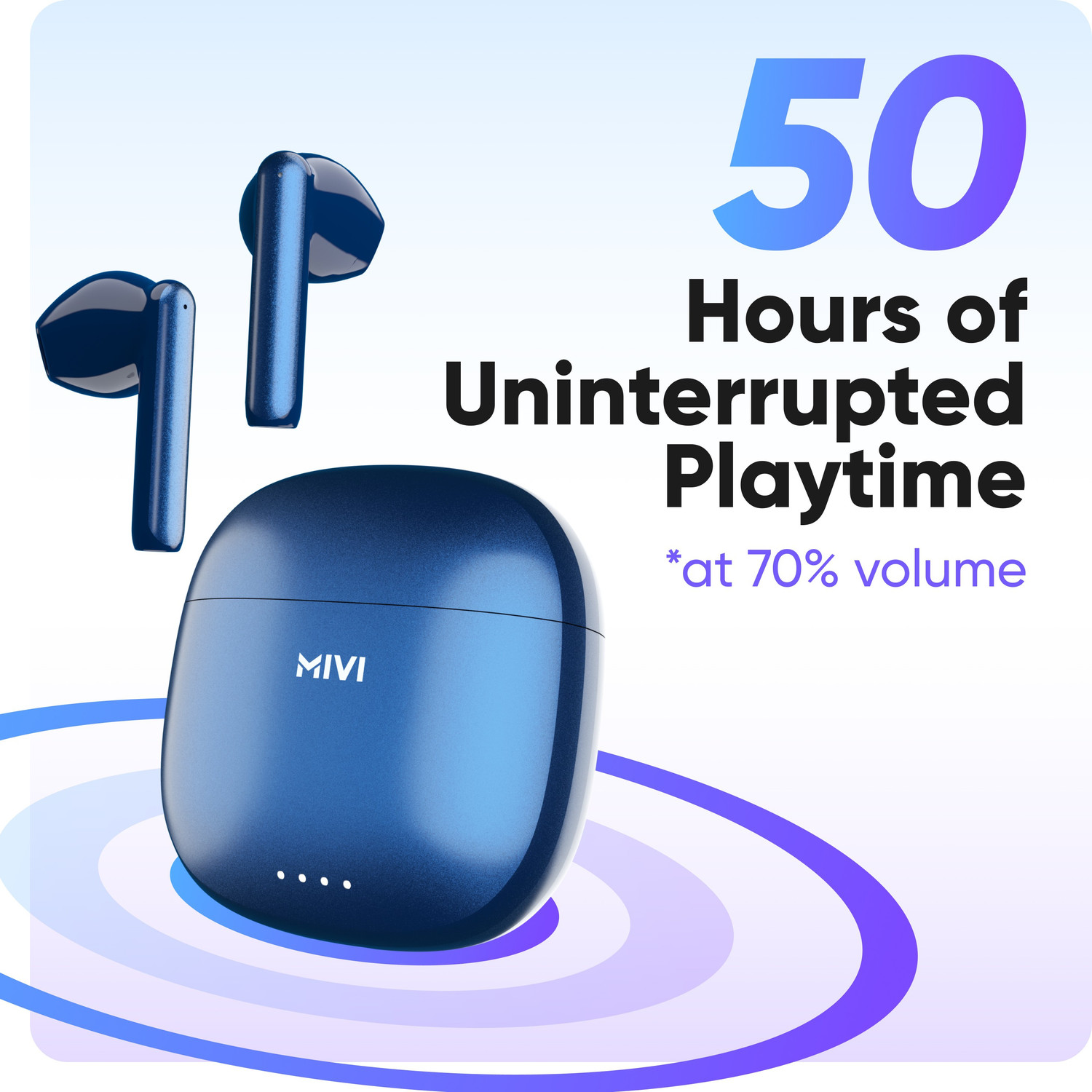 Image of Mivi DuoPods F40 with 50 Hrs Playtime I13mm Drivers|Made in India| Deep Bass Bluetooth Gaming