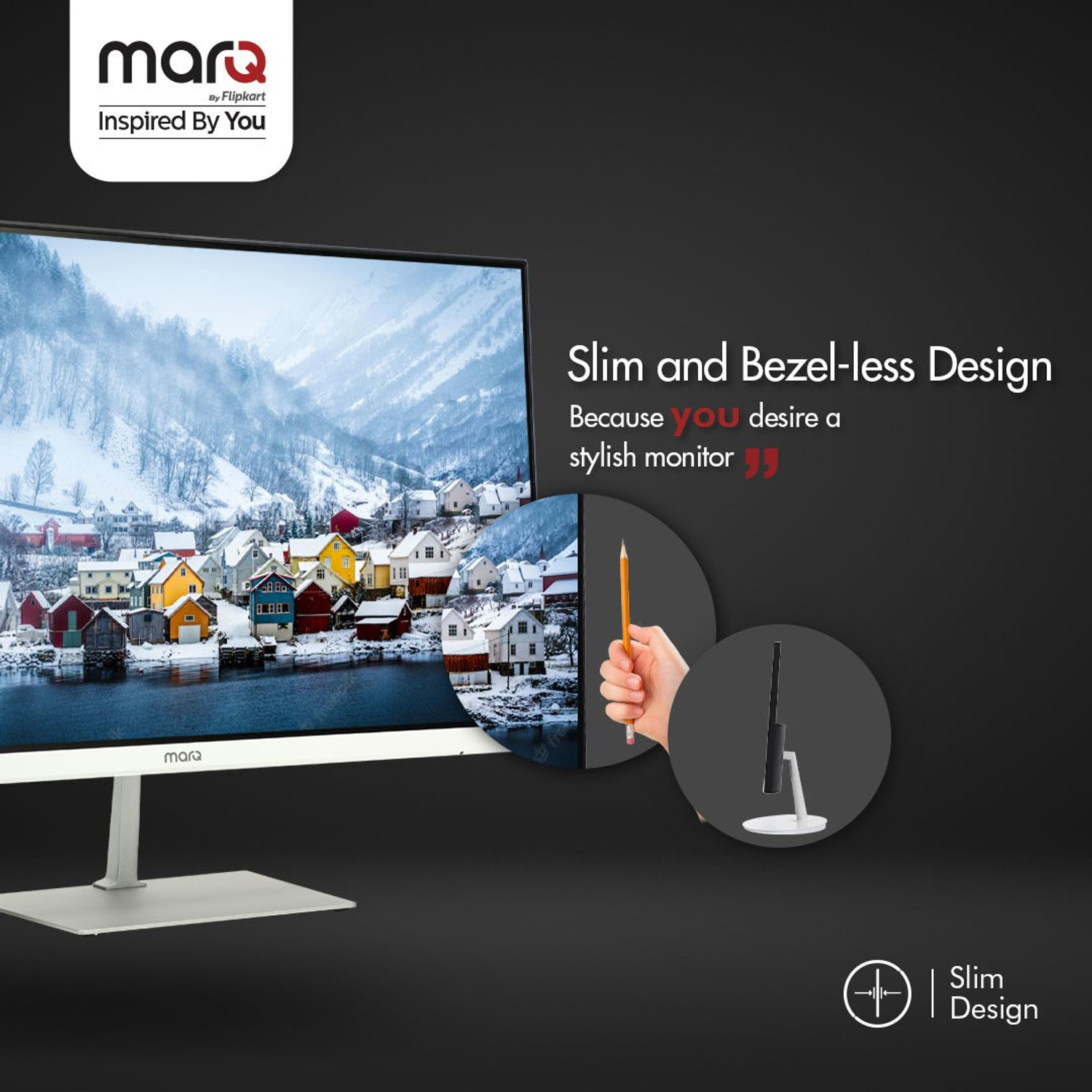 Image of MarQ by Flipkart 60.96 cm (24 inch) Full HD VA Panel with 2 x 3W Inbuilt Speakers Monitor (24FHDMVQIIHB)